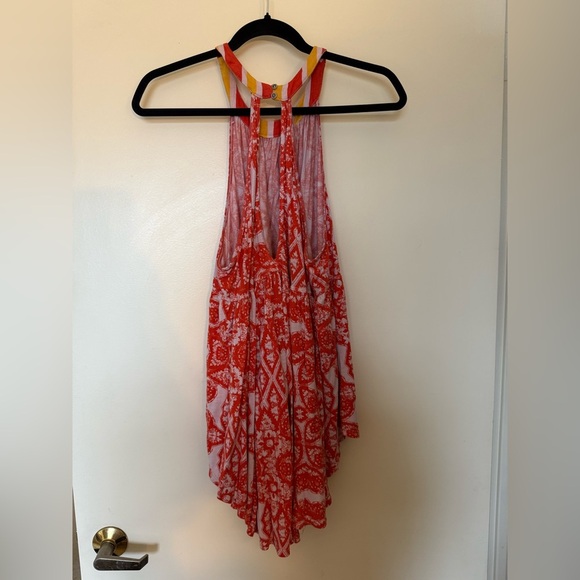 Free People Sleeveless Halter Top with Keyhole Back in Size Large Lavender Combo - Picture 10 of 13